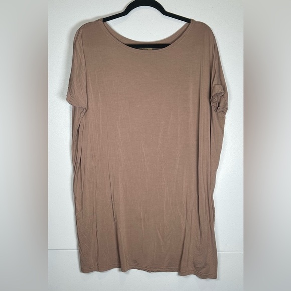 Piko 1988 Women's Short Sleeve Oversized Mushroom Color Tshirt Dress. Size M. - Picture 1 of 7